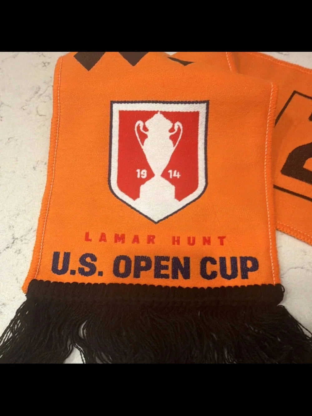 Houston Dynamo FC 2023 Lamar Hunt U.S. Open Cup Champions Scarf Orange/Black